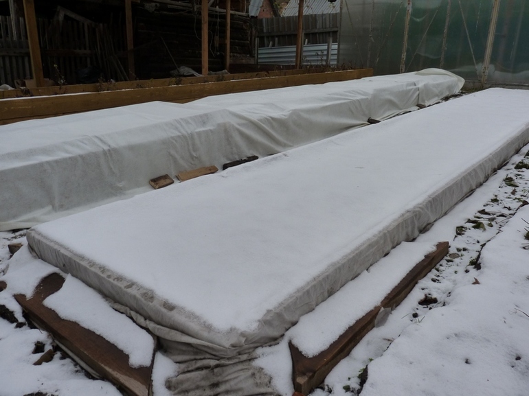 Close the beds with insulation
