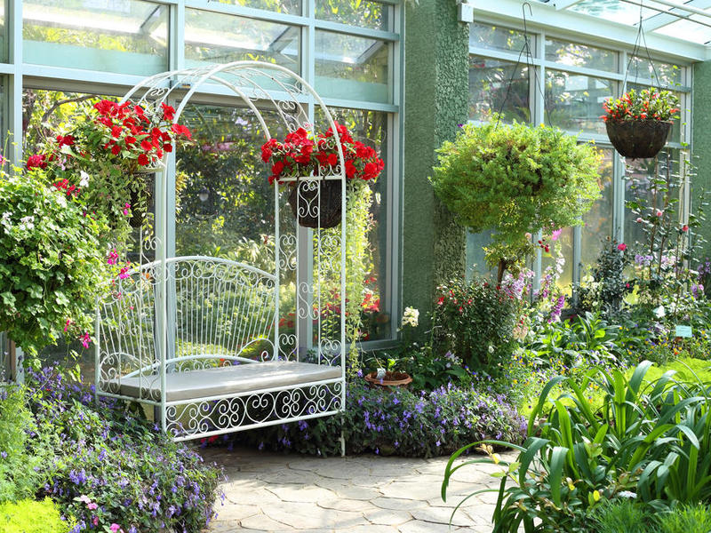 Beautiful garden in the house