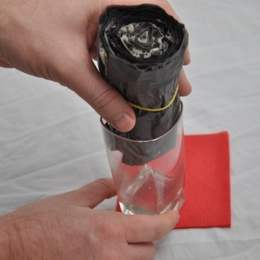 Toilet paper, plastic and seedlings
