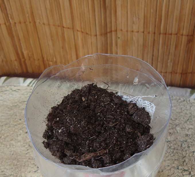 Pour soil