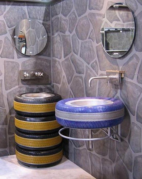 tire washbasin