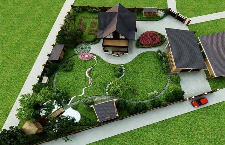 Landscaping of the suburban area of ​​10 acres with their own hands, photo