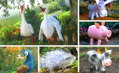 Crafts from plastic bottles for the garden: photos and description