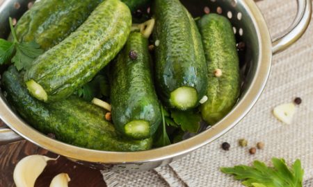 Salted cucumbers in a package, quick recipe