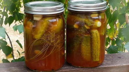 Chili cucumbers for winter