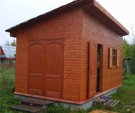 How to build a do-it-yourself shed with a shed roof in stages, drawing