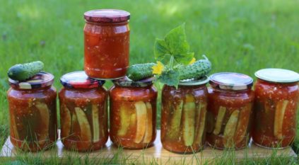 Jars with Cucumbers
