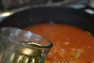 Pour in oil