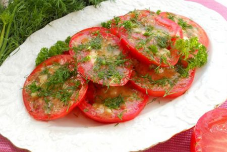 With greens
