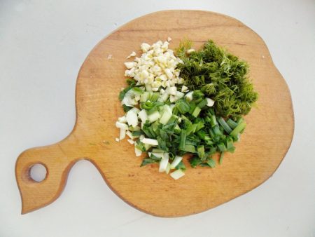 Garlic and herbs