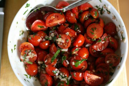 Chop tomatoes