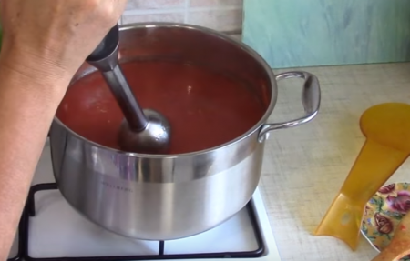 Through a blender