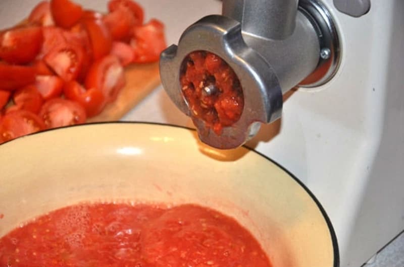 Through a meat grinder