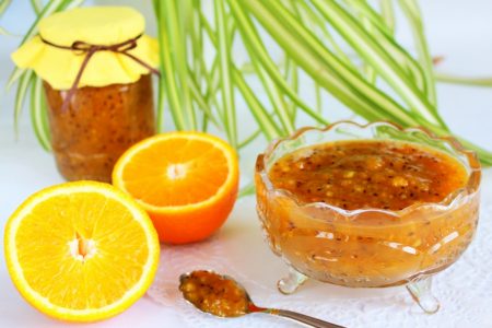 With orange and lemon
