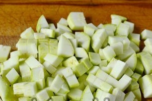 Zucchini diced
