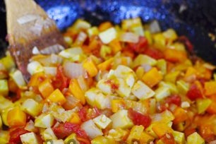Stewing vegetables