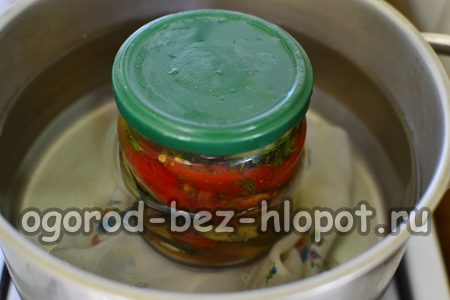 We sterilize the jar