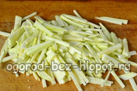 Shredded zucchini