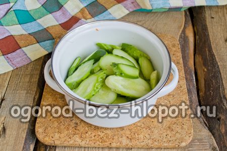 chopped cucumbers