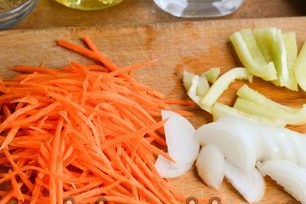 chopped vegetables