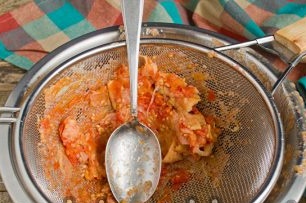 wipe through a sieve