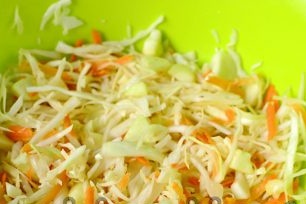 mix vegetables, knead with hands and add spices