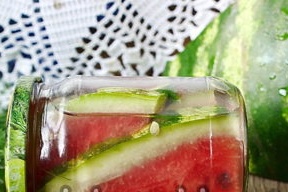 Pickled Watermelons in Jars