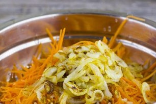 fried onions and carrots