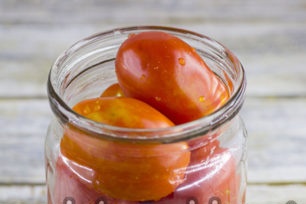tomatoes in a jar