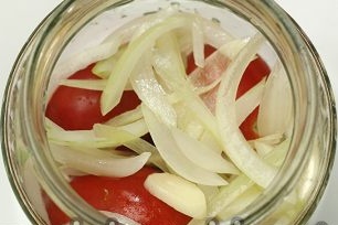 Stack tomatoes