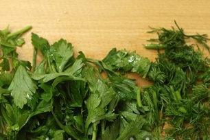 chop greens