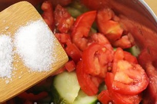 salt and sugar vegetable mixture