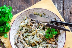 eggplant salad in a plate