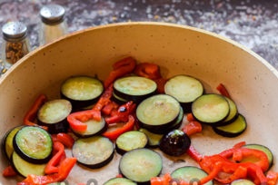 fry eggplant with pepper