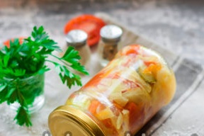 Kuban salad with cabbage