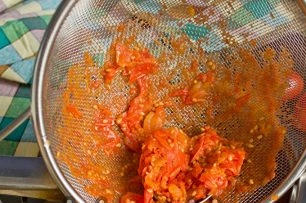 Wipe through a sieve