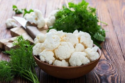 cauliflower on the table