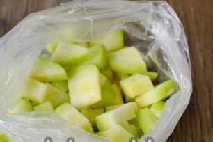 packaging of zucchini