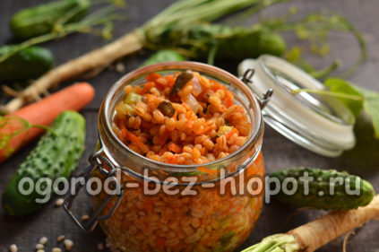 Dressing for pickles with fresh pearl barley