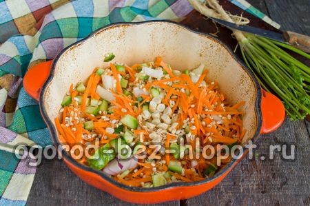 combine vegetables