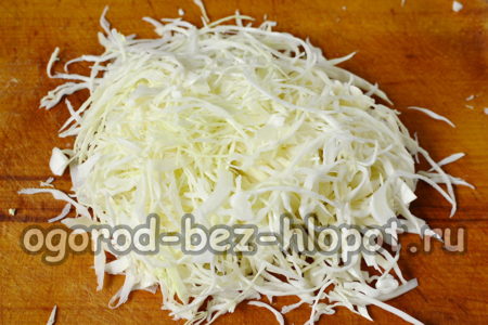 chop cabbage