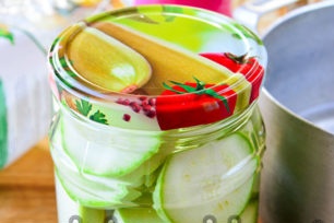 marinated zucchini ready