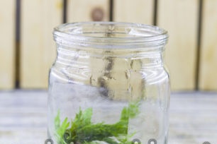 spices at the bottom of the jar