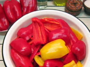 wash and chop pepper