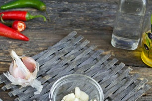 peel and chop the garlic