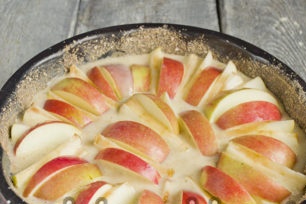 fan out the apples