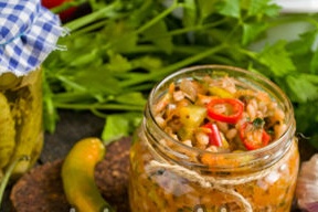pickle with pearl barley and cucumbers