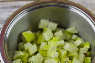 chop zucchini