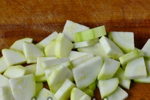 chop zucchini