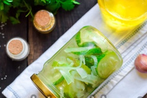 cucumber salad with onions for the winter